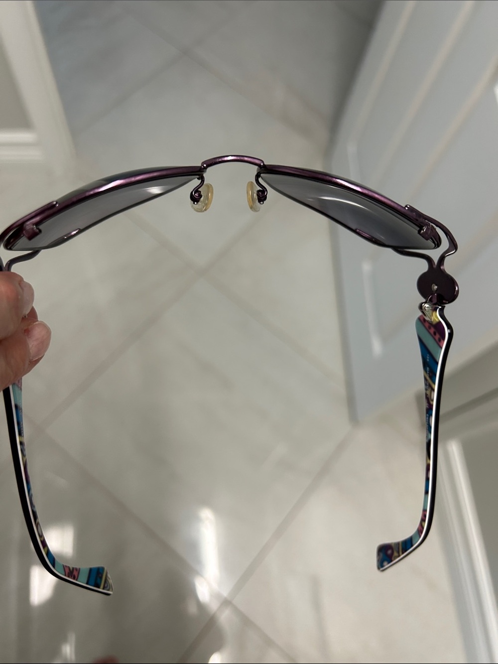 Emilio Pucci Purple Metal Frame Sunglasses - Picture 10 of 11
